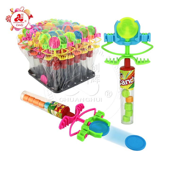 Finger catapult shooting flying saucer toy candy CH-T1320