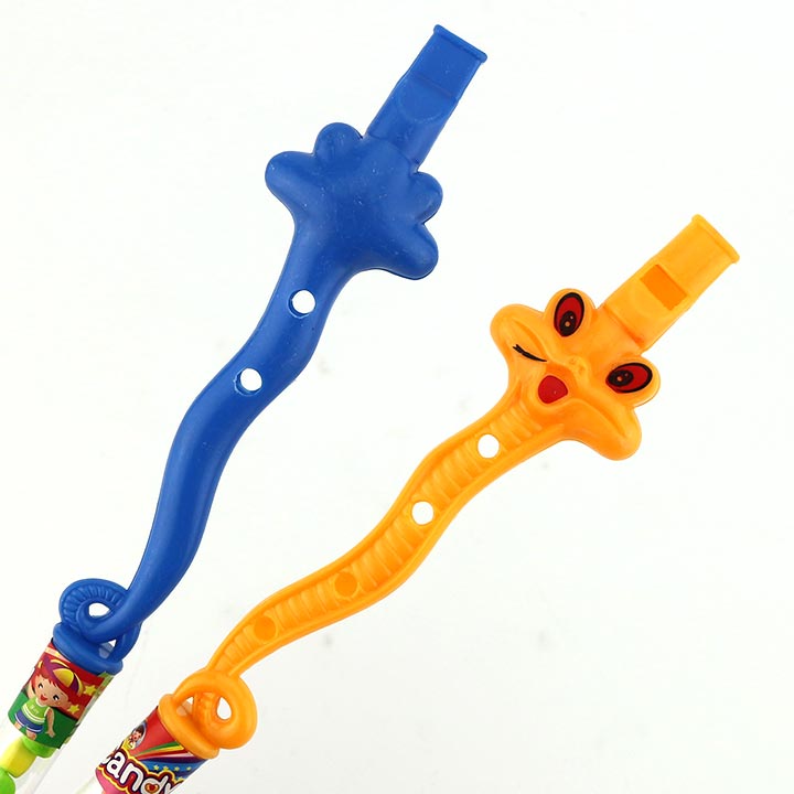 Colorful plastic musical instrument tube cobra snake flute whistle toy candy CH-T1321