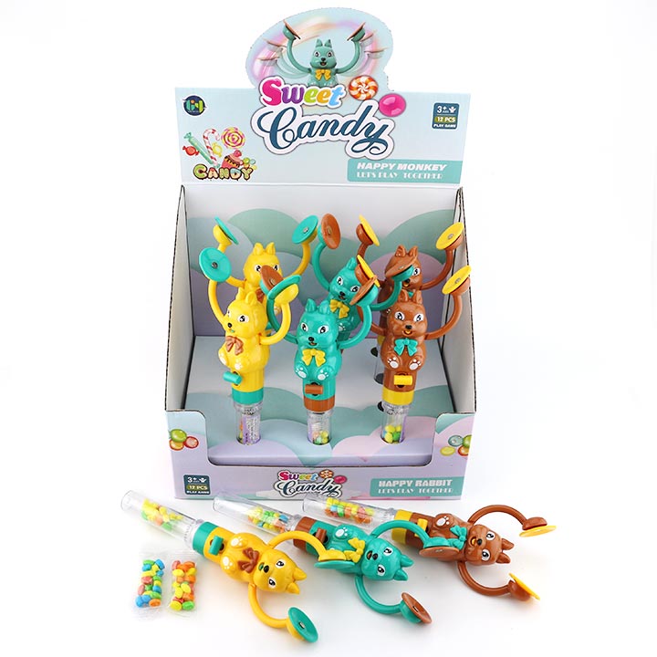 Cartoon Rabbit banging cymbals hand clap candy toy CH-TB228