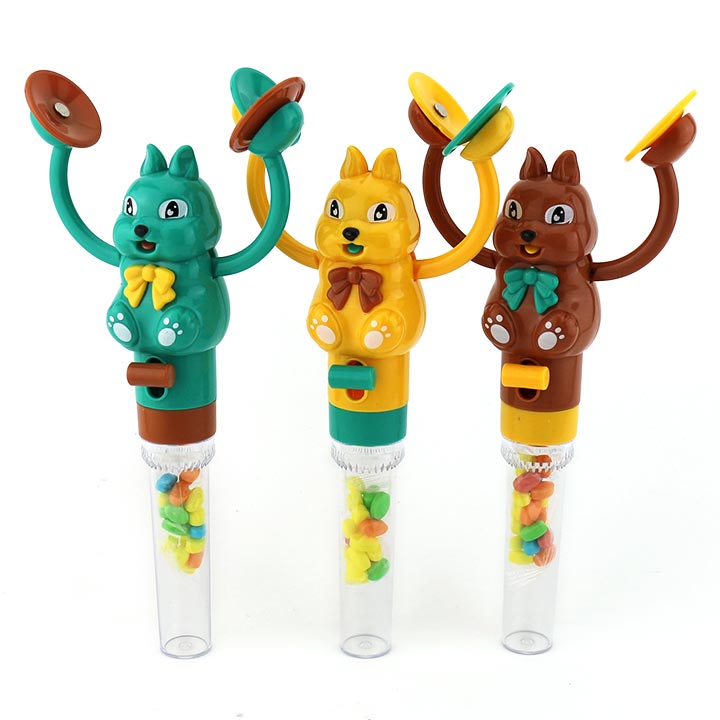 Cartoon Rabbit banging cymbals hand clap candy toy CH-TB228