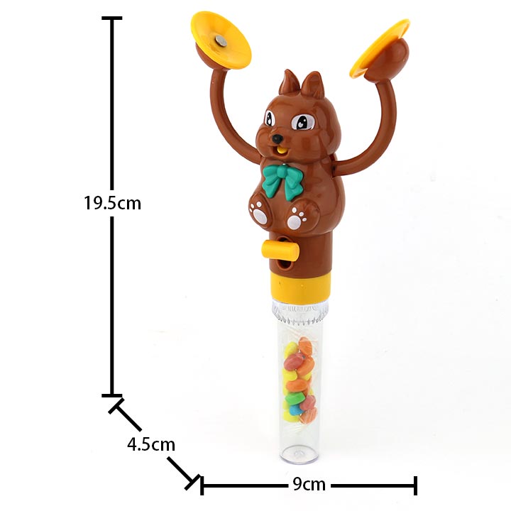 Cartoon Rabbit banging cymbals hand clap candy toy CH-TB228