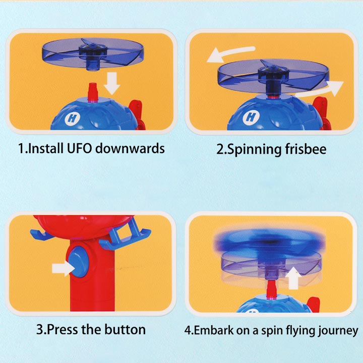 Cartoon Helicopter shooting flying saucer toy candy CH-TB230