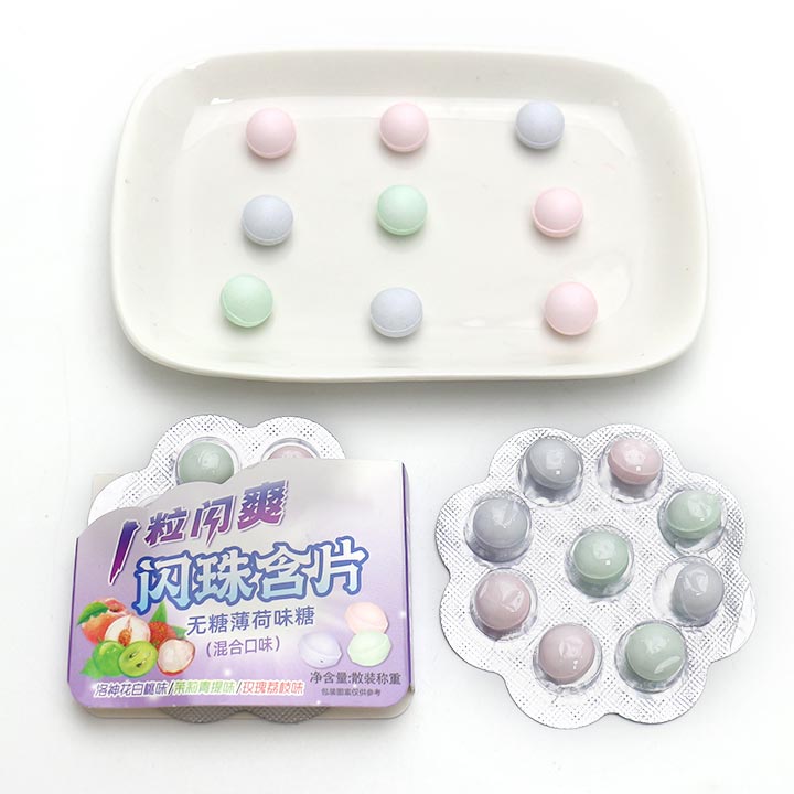 Sugar free mint pressed fruit flavored mint pressed tablet candy balls CH-Z274