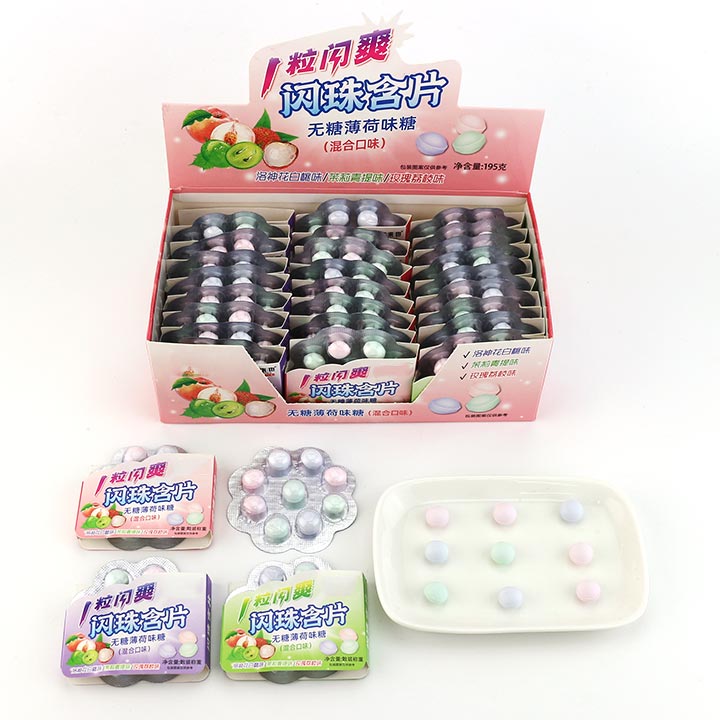 Sugar free mint pressed fruit flavored mint pressed tablet candy balls CH-Z274