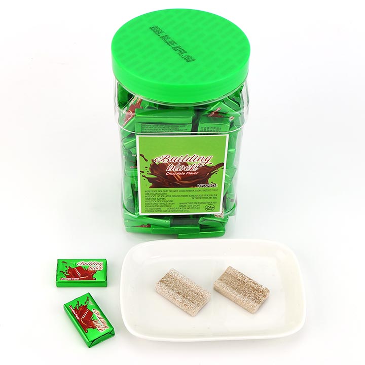 Chocolate building block shaped pressed tablet candy blocks CH-Z276