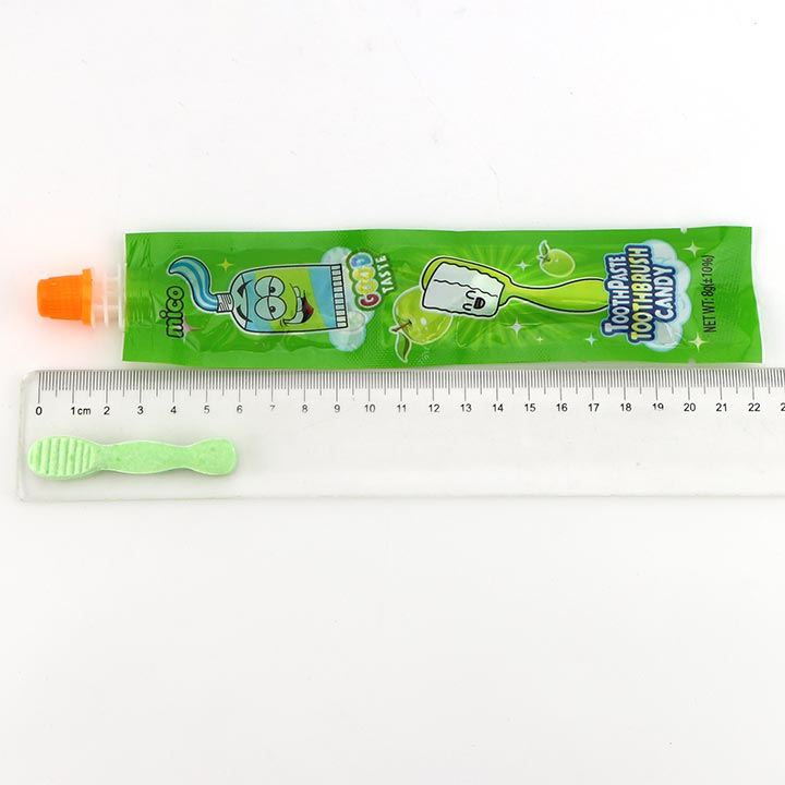 2 in 1 fruit flavor toothpaste squeeze gel jam with toothbrush pressed tablet candy CH-Z278