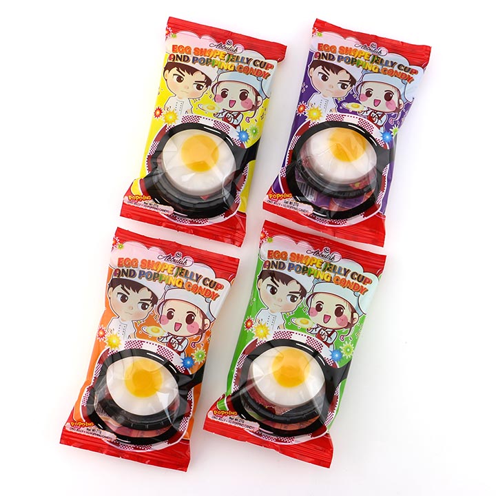 25g DIY Jelly Candy Fried egg shape jelly pudding with popping candy CH-K298