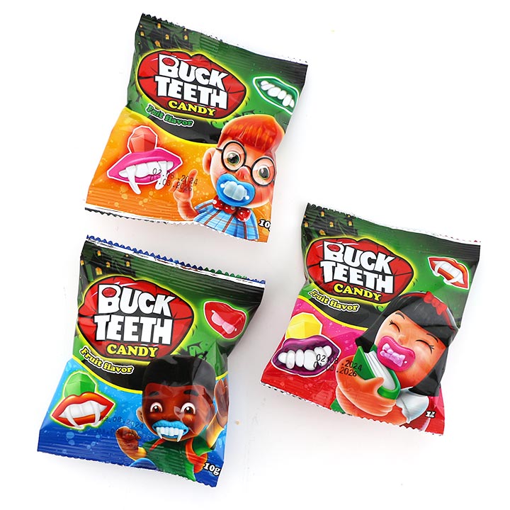 Halloween Buckteeth mouth diamond hard lollipop candy pop CH-T1328
