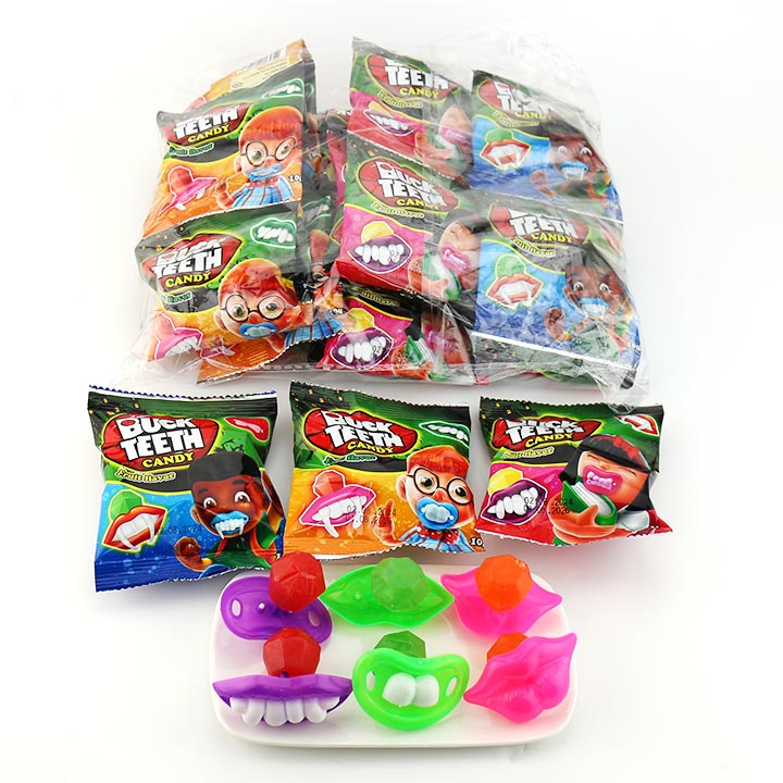 Halloween Buckteeth mouth diamond hard lollipop candy pop CH-T1328