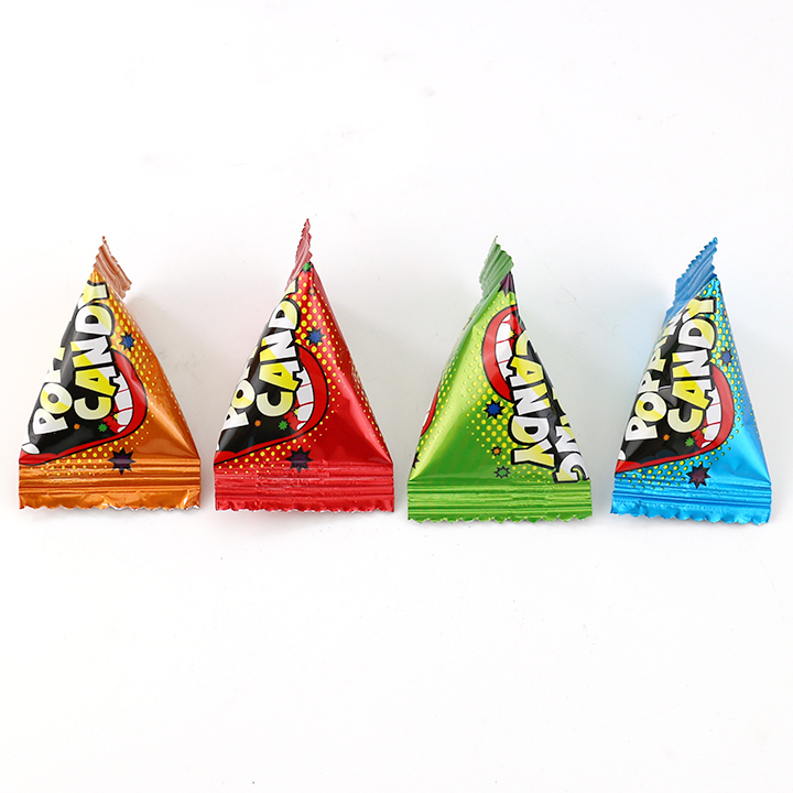 Triangle bag 1g mixed fruit flavor magic rock popping candy CH-B387
