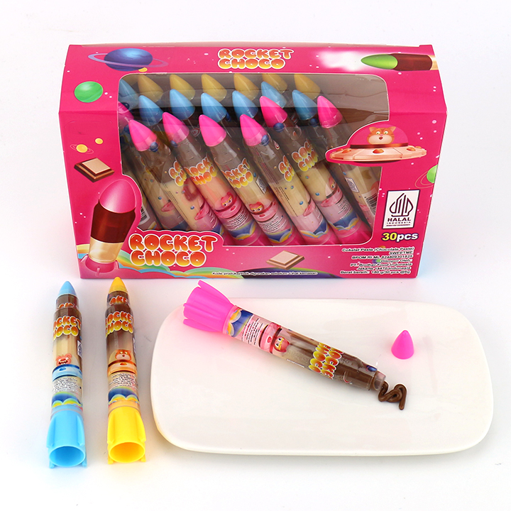 Mini Choco Rocket shape squeeze chocolate jam candy CH-BC134