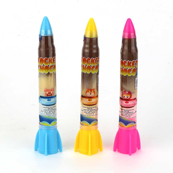 Mini Choco Rocket shape squeeze chocolate jam candy CH-BC134