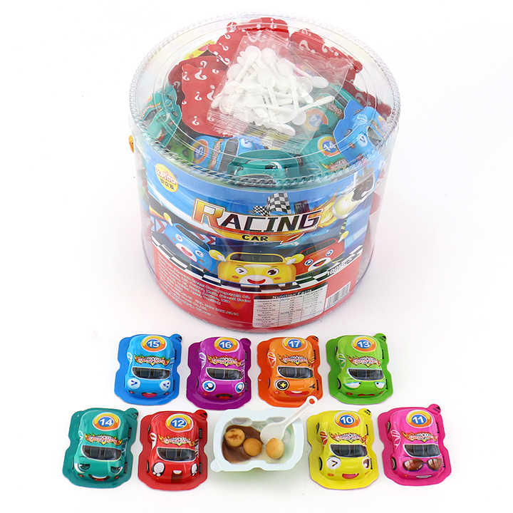 3D racing car shaped chocolate biscuit ball CH-BC139