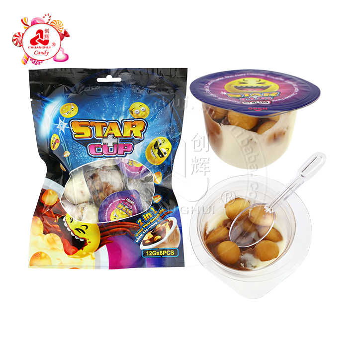 Bagged mini star cup chocolate with biscuit balls CH-BC140
