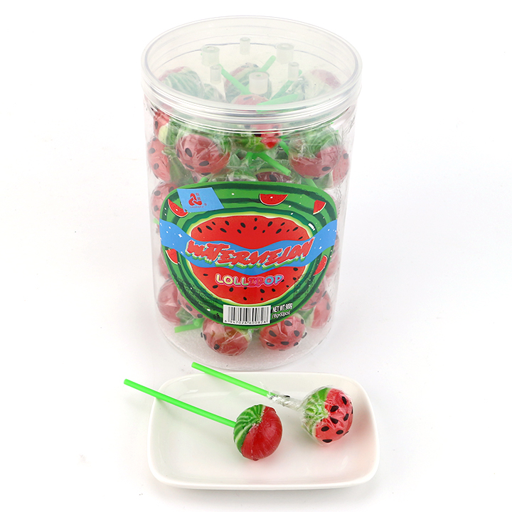 HALAL watermelon shaped round ball hard lollipop CH-BP121