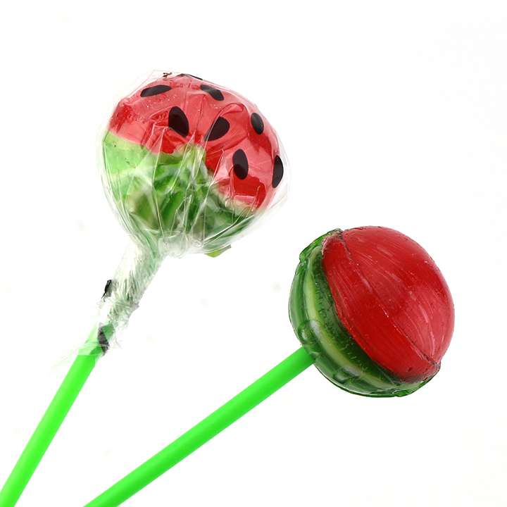 HALAL watermelon shaped round ball hard lollipop CH-BP121