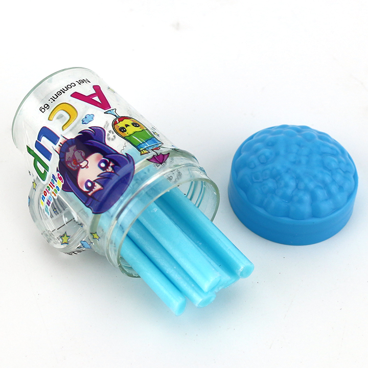 A cup assorted fruit flavor CC stick straw powder candy CH-C125