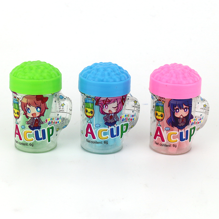 A cup assorted fruit flavor CC stick straw powder candy CH-C125