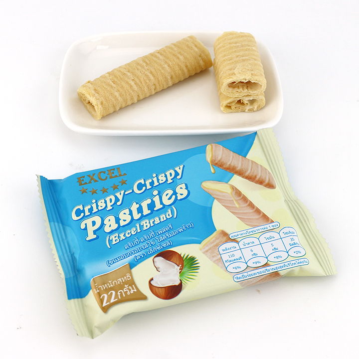 Crispy coconut pastries, meat floss flavor egg roll wafer biscuit CH-D127