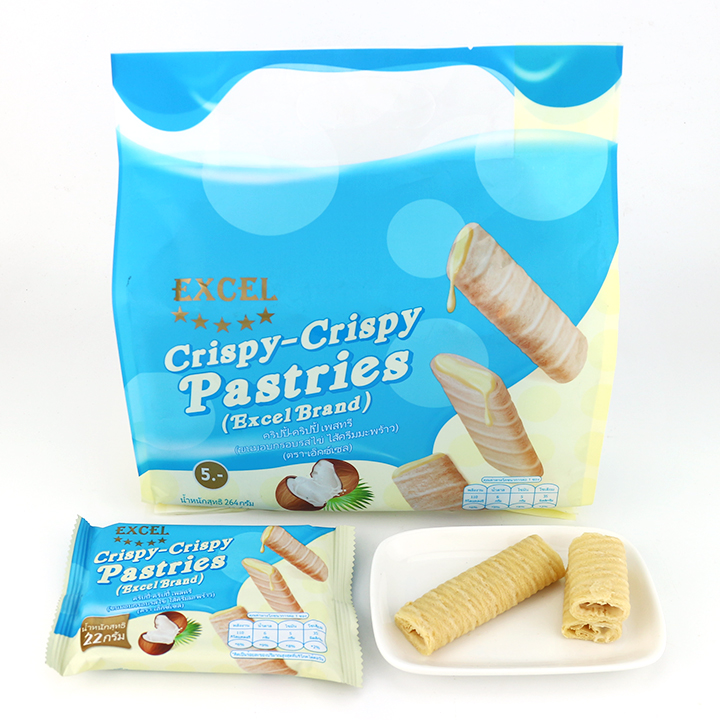 Crispy coconut pastries, meat floss flavor egg roll wafer biscuit CH-D127