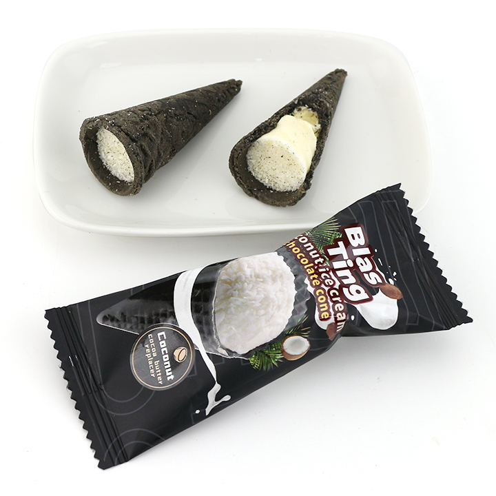BLAS TING ice cream shaped coconut flavored chocolate wafer biscuit cone CH-D128