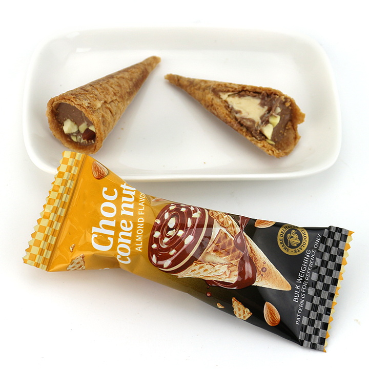 Choc Cone Nuts ice cream shaped nuts chocolate wafer cone with crushed nuts CH-D131