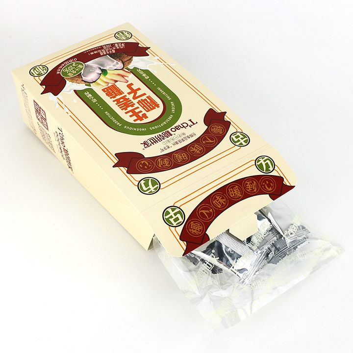 Chuanghui factory coconut ginger juice brown sugar chinese confectionery chewy ginger soft candy CH-J609