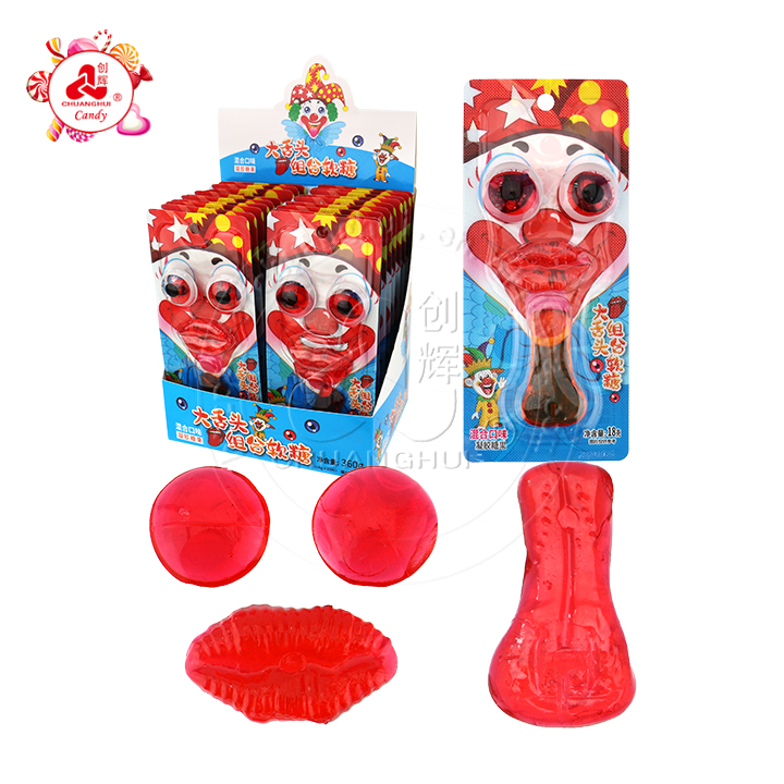 Halloween Joker candy eyeball, lips, tongue shaped Clown gummy candy CH-J610
