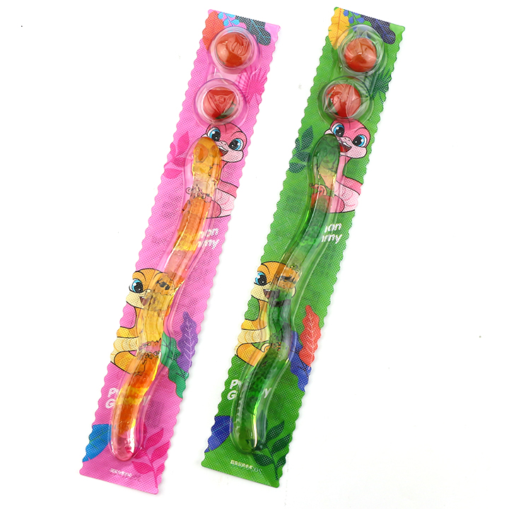 Funny python snakes and 3D fruit shaped soft gummy candy CH-J611