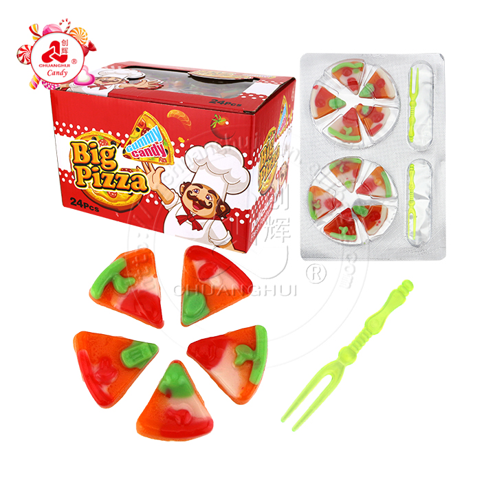 2 in 1 big pizze shaped soft gummy candy CH-J612