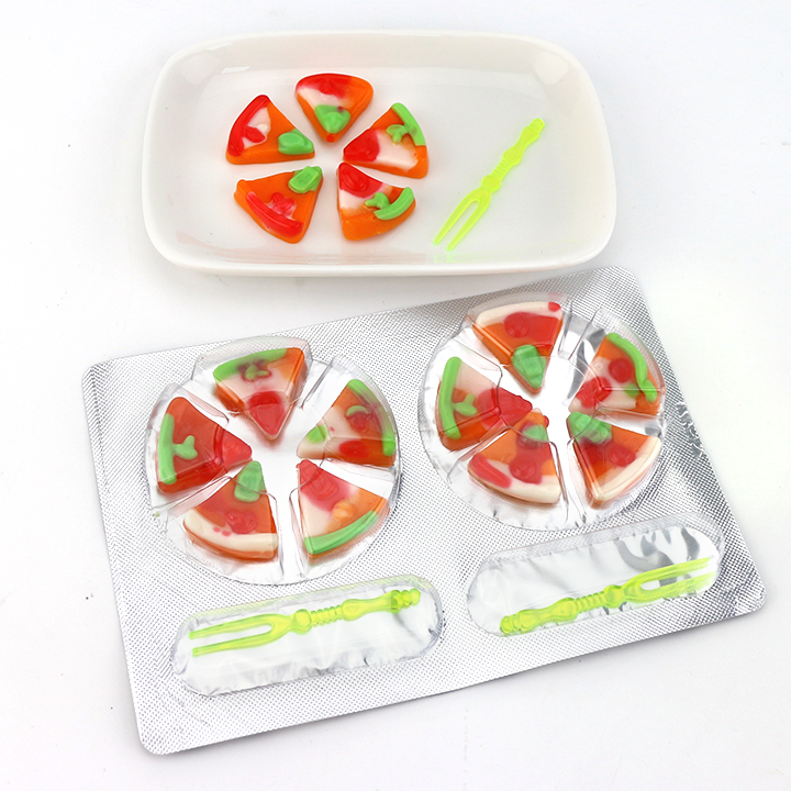 2 in 1 big pizze shaped soft gummy candy CH-J612