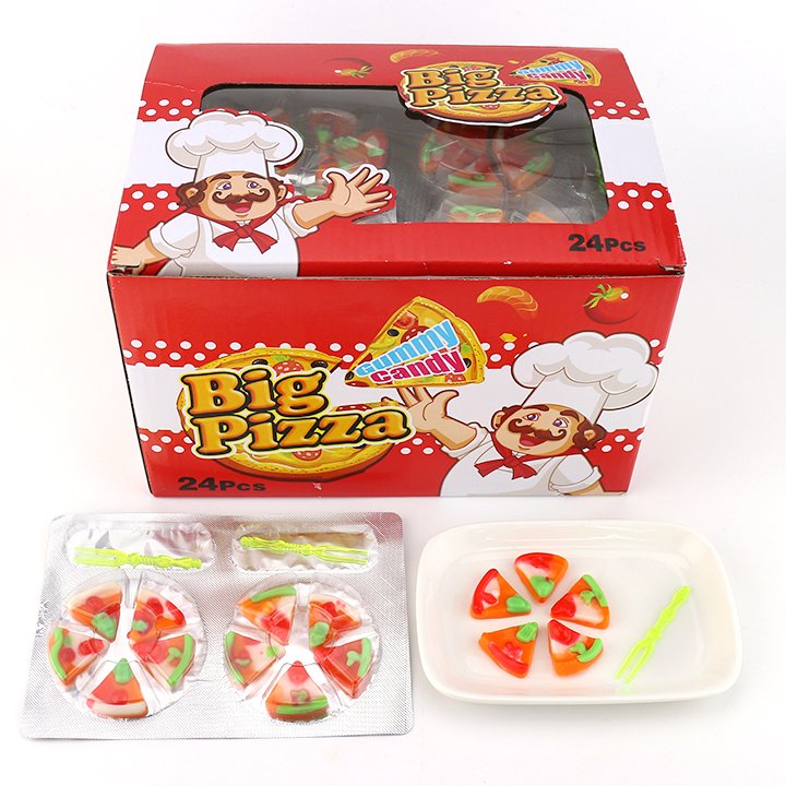 2 in 1 big pizze shaped soft gummy candy CH-J612