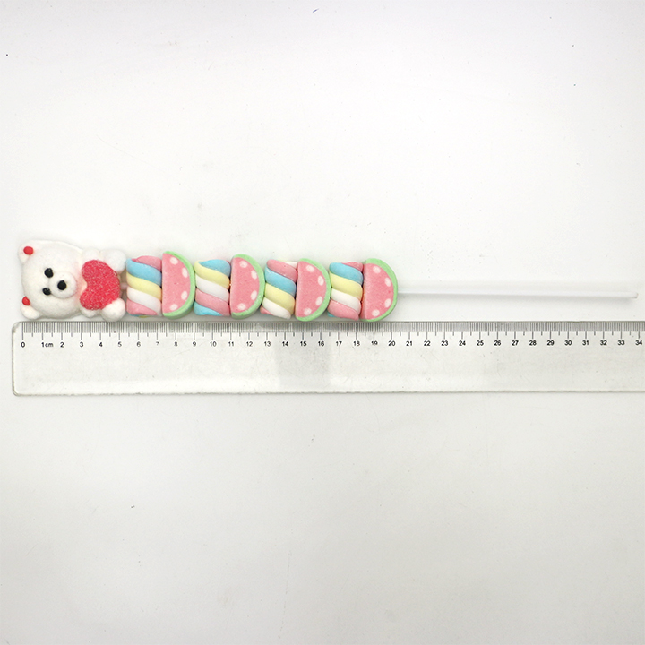 Cartoon bear shaped long string marshmallow pop lollipop CH-M192