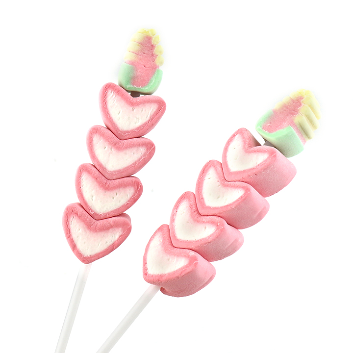 Cartoon Corn and heart shaped string long marshmallow pop lollipop M193