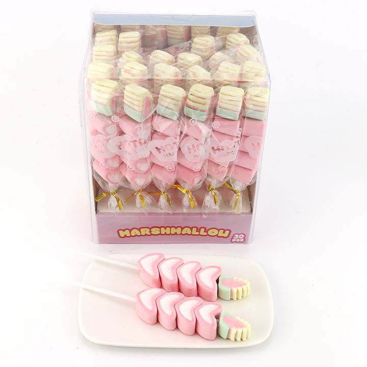 Cartoon Corn and heart shaped string long marshmallow pop lollipop M193