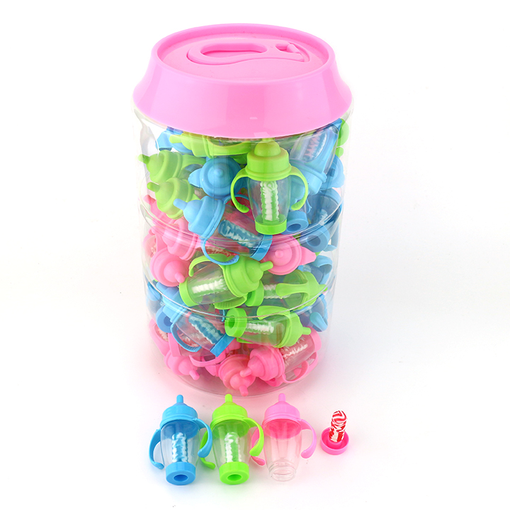 Mini baby bottle jar and nipple pop hard lollipop candy N707