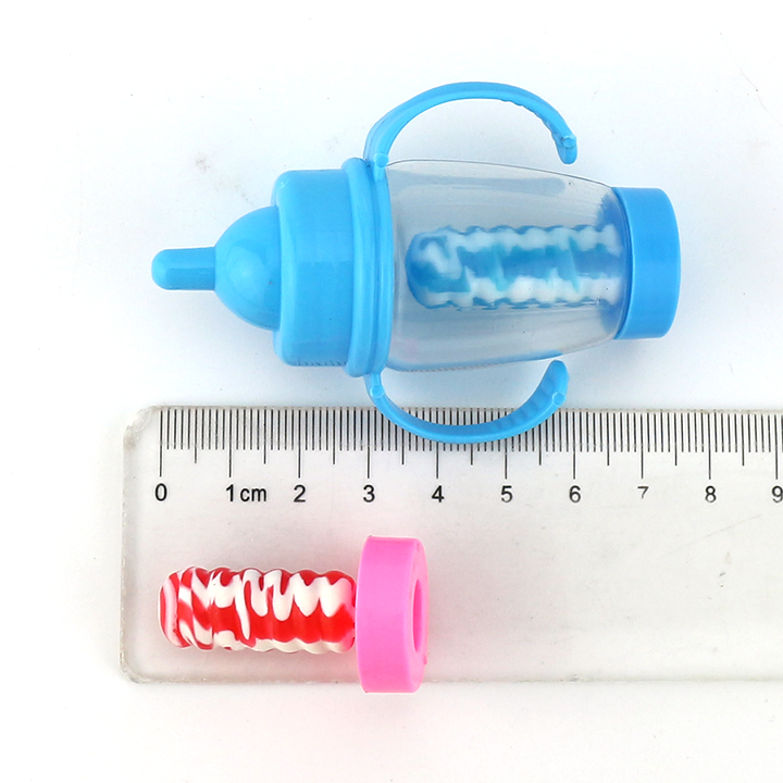 Mini baby bottle jar and nipple pop hard lollipop candy N707