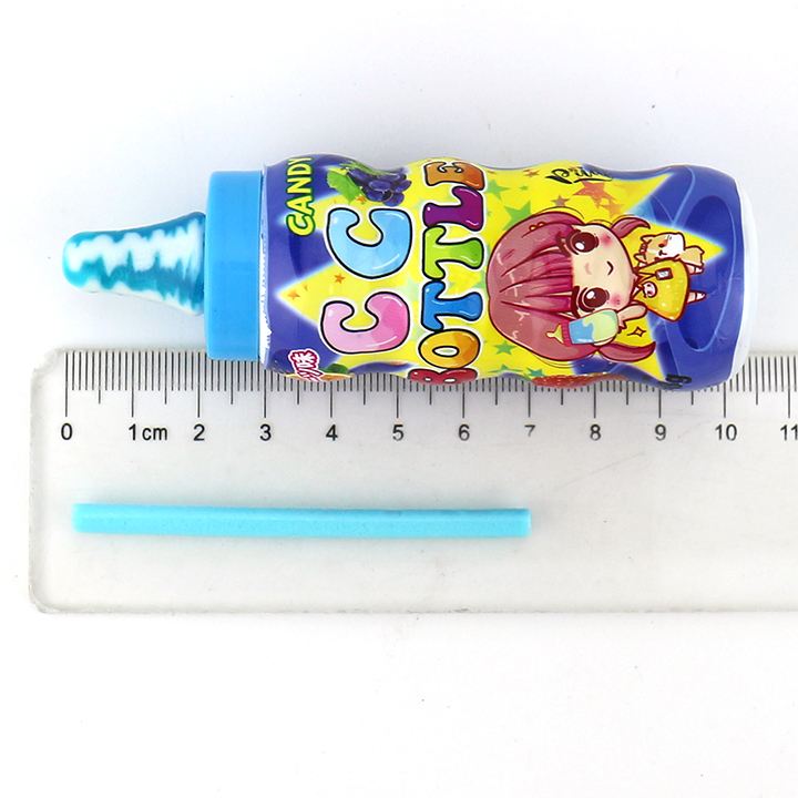 CC baby bottle shape nipple lollipop with CC stick straw candyN710