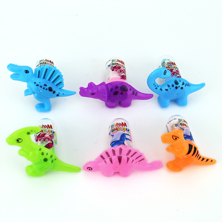 Cartoon Dinosaur shaped toy with nipple lollipop candy CH-T1335