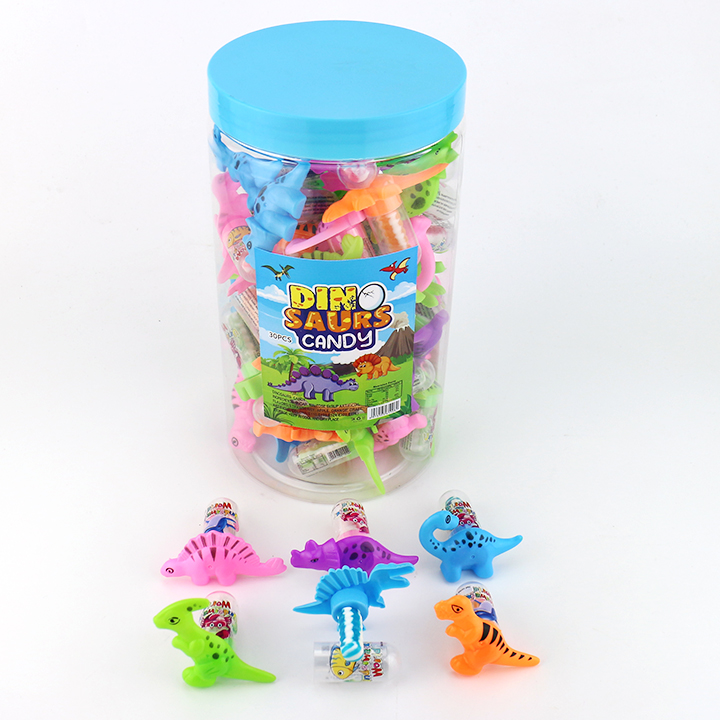 Cartoon Dinosaur shaped toy with nipple lollipop candy CH-T1335