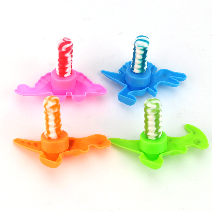 Cartoon Dinosaur shaped toy with nipple lollipop candy CH-T1335