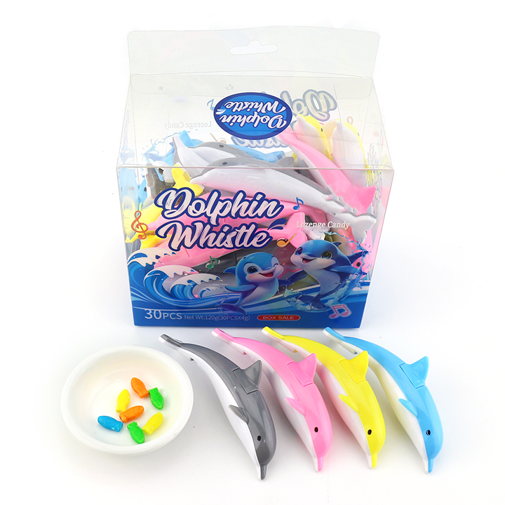 Dolphin shaped whistle toy candy CH-T1336