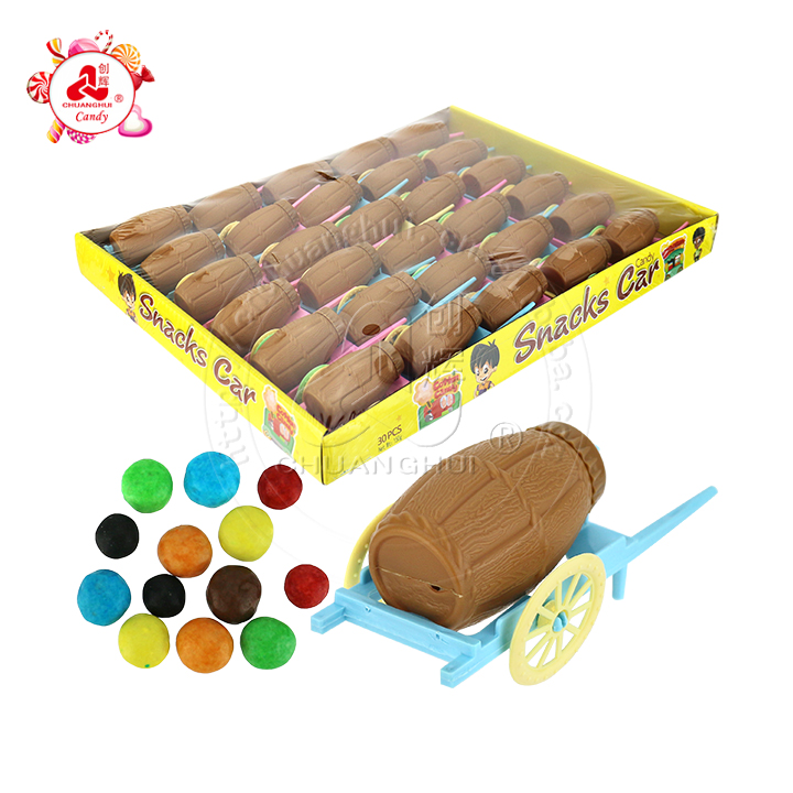 Small snacks car toy and chocolate bean candy CH-T1338