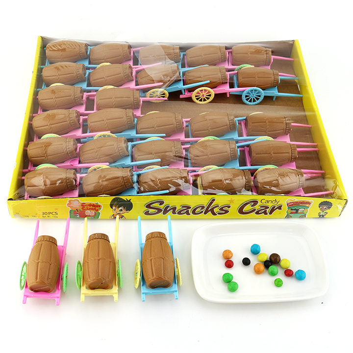 Small snacks car toy and chocolate bean candy CH-T1338