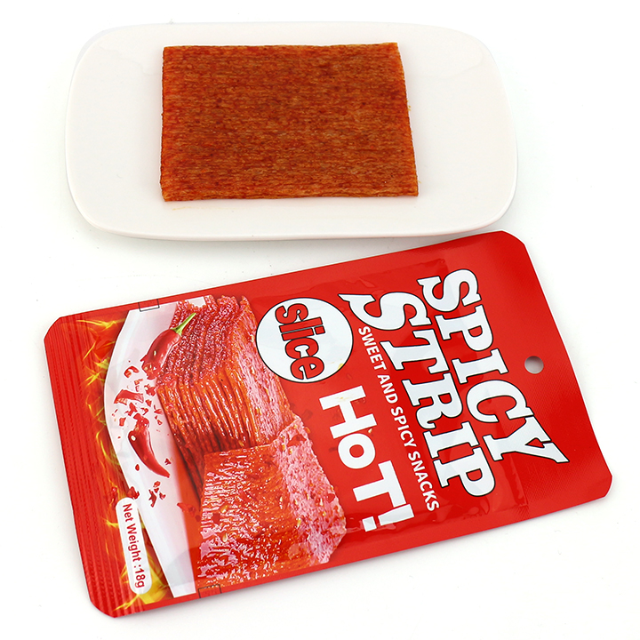 Chinese latiao snacks Spicy Strip slice flour gluten snacks CH-D135