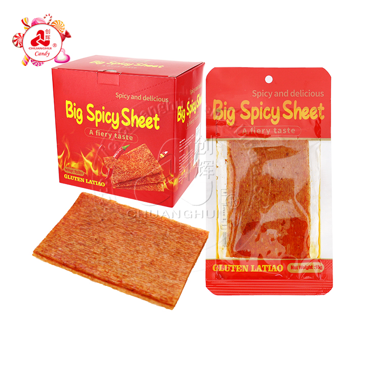 Chinese latiao snacks Big Spicy Sheet flour gluten snacks CH-D136