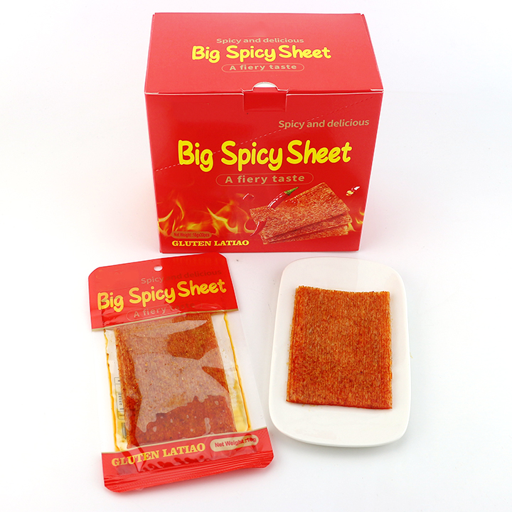 Chinese latiao snacks Big Spicy Sheet flour gluten snacks CH-D136