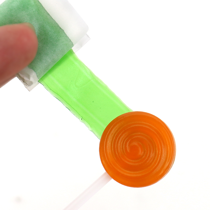 Halal mini lollipop pop with rolls mix fruit flavor gummy roll candy CH-J617