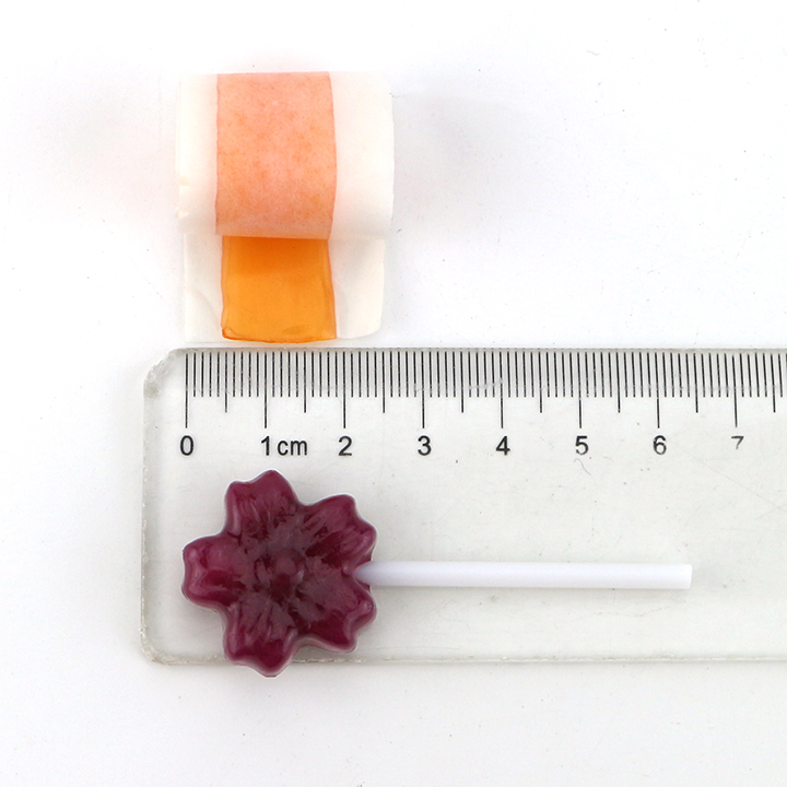 Halal mini lollipop pop with rolls mix fruit flavor gummy roll candy CH-J617