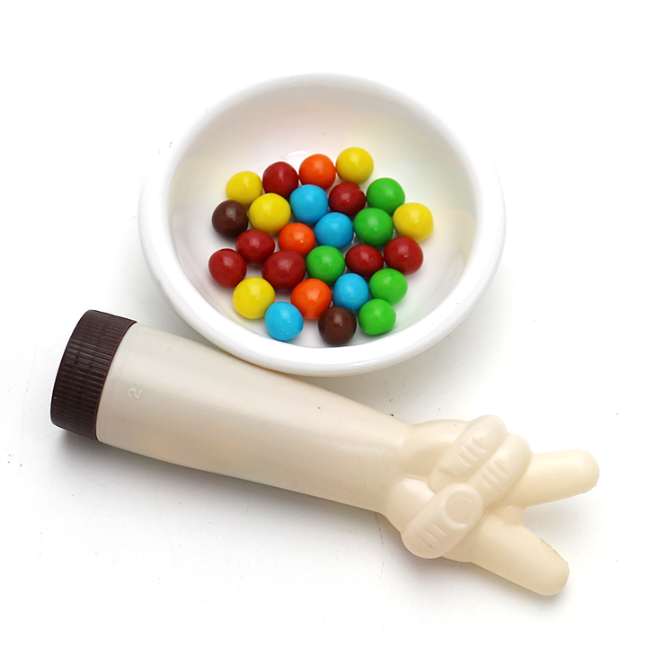 Finger gesture hand shape bottle with chocolate bean candy CH-N711